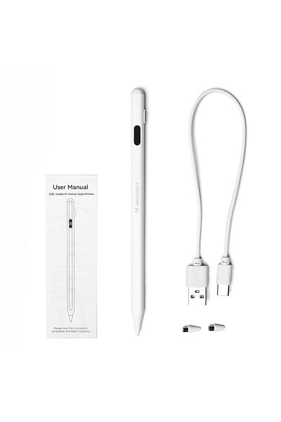 WOZINSKY Rysik aktywny Stylus uniwersalny do Android i iOS USB-C - biały