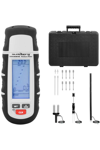 Steinberg Systems Wilgotnościomierz miernik wilgotności do materiałów budowlanych LCD 1-75% ZESTAW