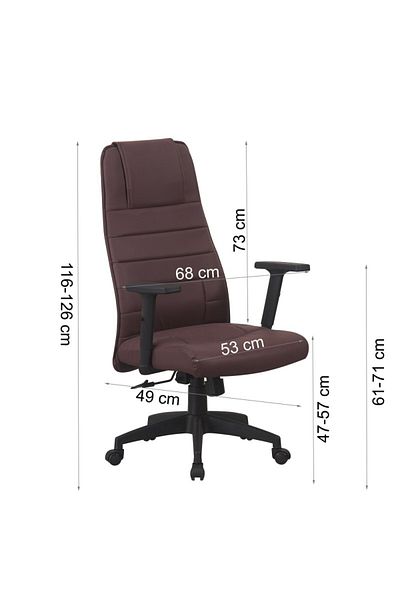 PROCART Scaun directorial, pivotant 360 grade, înălțime reglabilă 116-126 cm, maxim 150 kg