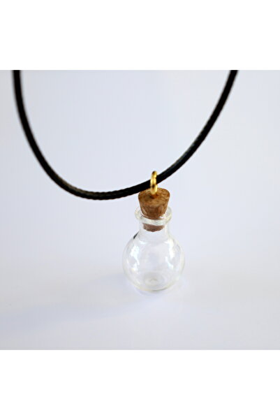 666 Ufak Yuvarlak Bombe Cam Şişe Kolye Dilek Hatıra Mini Saklama İksir Şişesi...