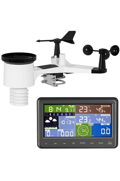 Steinberg Systems Bezprzewodowa stacja meteorologiczna pogodowa solarna LCD WiFi 100m