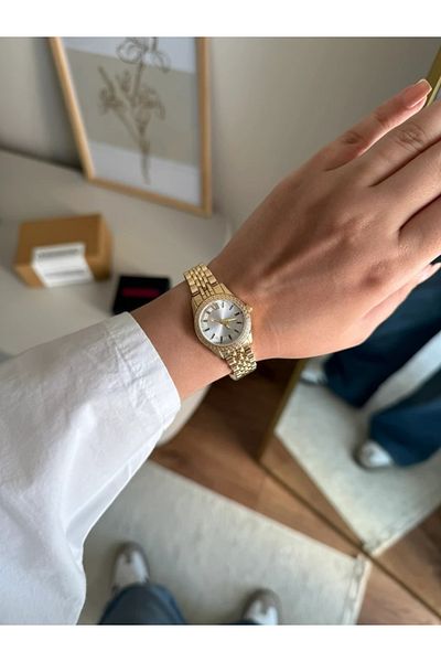 RoseandRoses Vercene Original Model Equivalent Women's Wristwatch Gold (White Dial)