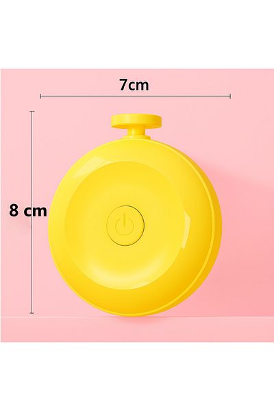 zola Pila de unghii electrica pentru nou nascuti si copii,3 capete, alimentare baterii, 8 x 7 cm, galbena