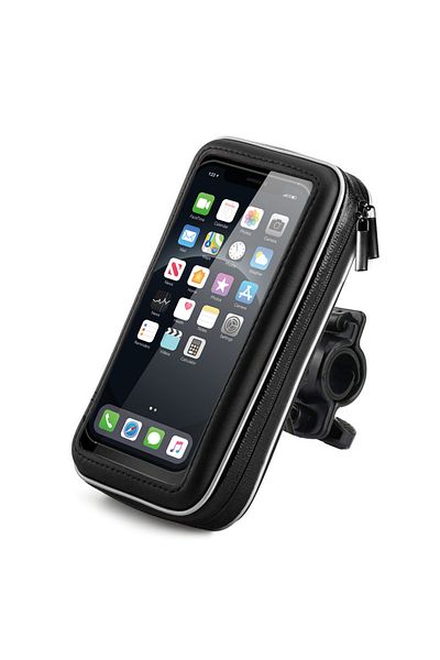 WOZINSKY Etui na telefon z uchwytem na kierownicę do roweru motocykla hulajnogi czarny