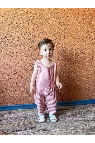 BabyDia بذلة موسلين مخططة