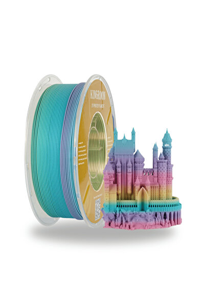 KINGROON Gökkuşağı Mat PLA Matte Rainbow (Pastel / Macaron Tonları) 1.75mm 1K...