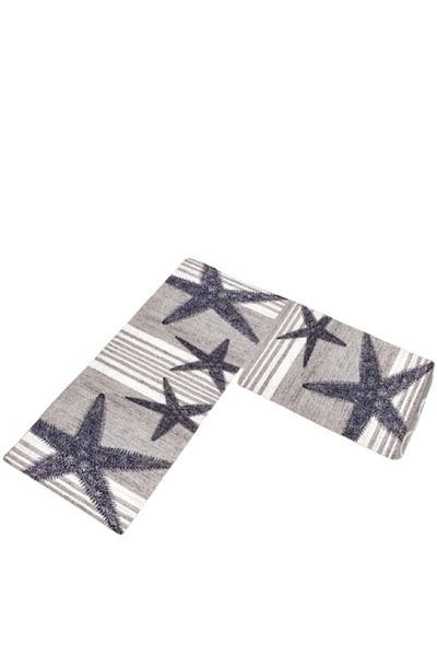 OEM Set 2 covoare de Bucatarie, imprimeu Stele, Antiderapant, 50x60cm, 50x120cm, Multicolor