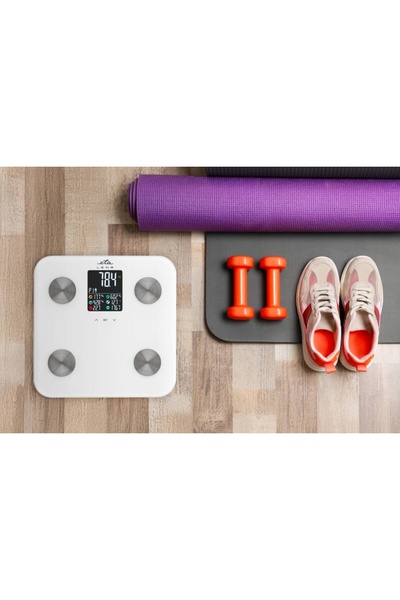 ETA Bathroom scale 3781 90000, 180Kg, body analysis, 6 mm, color display, white