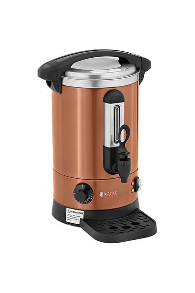 Royal Catering Warnik podgrzewacz do wody z podwójnymi ściankami i ociekaczem 6.1 L 1500 W pomarańczowy