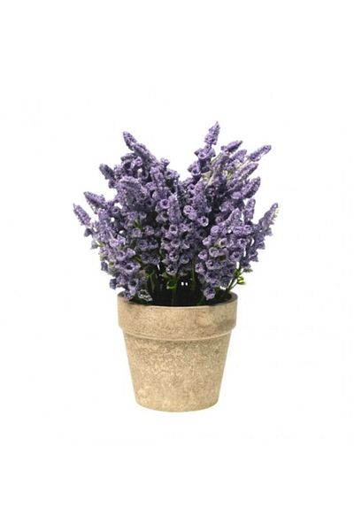 OEM Lavanda artificiala la ghiveci, pvc/piatra 23x10 cm mov