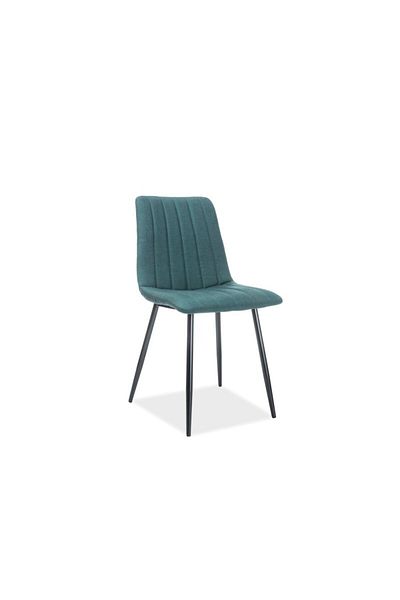 PROCART Dining chair, fabric upholstery, total height 91 cm, width 43 cm, black metal legs