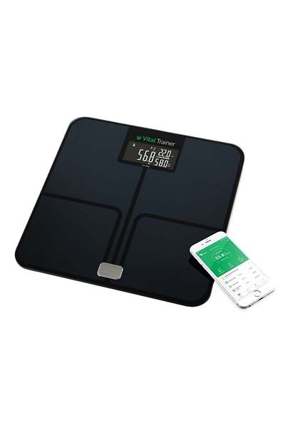 ETA Smart Scale Vital Trainer 7780 90000, 180 Kg, Bluetooth, 6 mm tempered glass, black