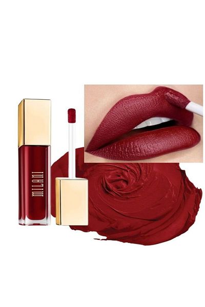 MILANI Amore Matte Lip Crème Attraction 35 - Long-Lasting Full Coverage Matte Liquid Lipstick 6g