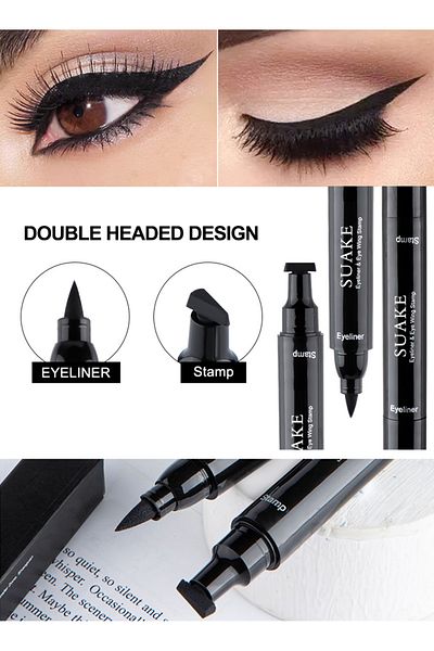 SUAKE Liquid Eyeliner Stamp Pencil Quick Drying Lasting Waterproof Liquid Stamp Eyeliner Pencil for Women
