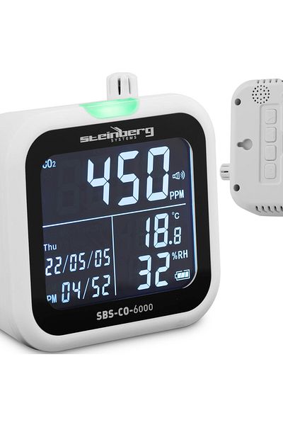 Steinberg Systems Miernik dwutlenku węgla CO2 temperatury wilgotności z datą i godziną 1-99% -20-60C