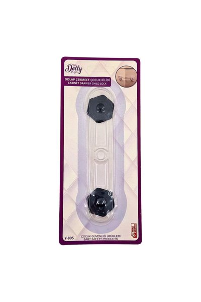 flores Sistem de blocare mobilier cu 2 agatatori, negru - transparent, Y805