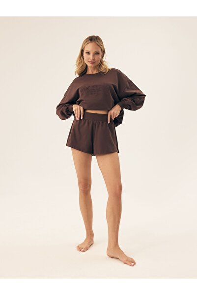 Bloovii Women's Sweatshorts 100% Cotton Shorts with Side Slits Casual Loungewear | Mindset