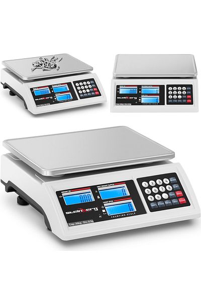 Steinberg Systems Cântar comercial cu numărare LCD RS232 30000 g / 0,5 g