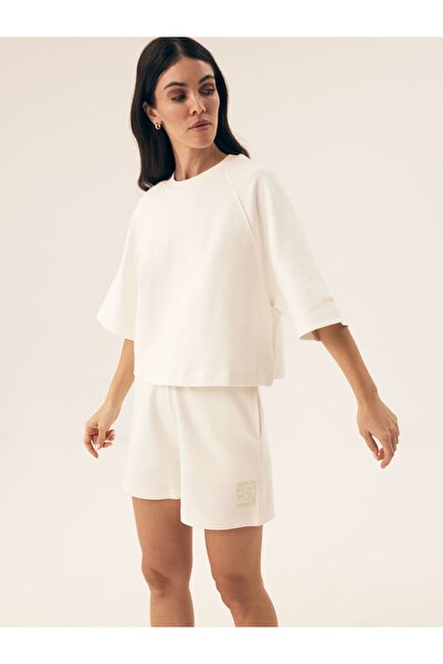 Bloovii Women's Straight Sweatshorts Relaxed Shorts with Pockets & Text | Mavere