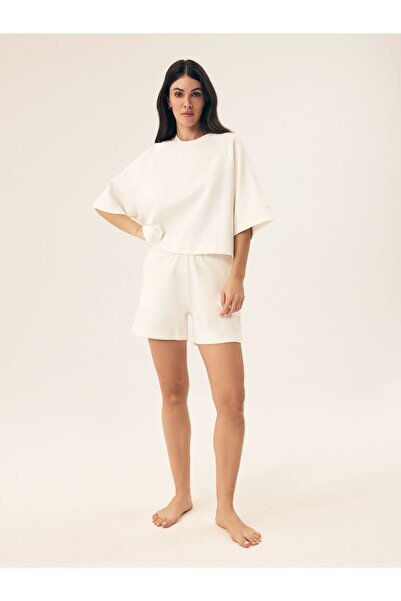 Bloovii Women's Straight Sweatshorts Relaxed Shorts with Pockets & Text | Mavere