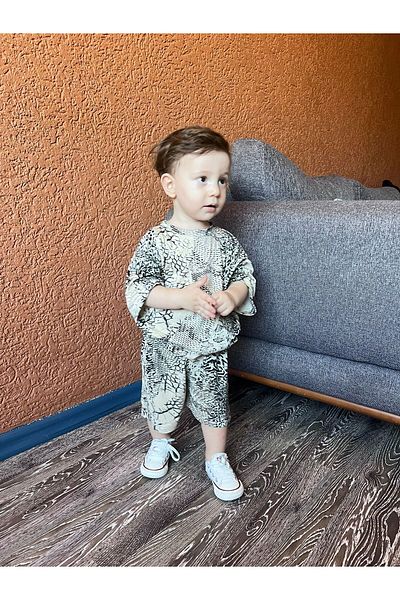 BabyDia Printed Oversize Shorts Suit