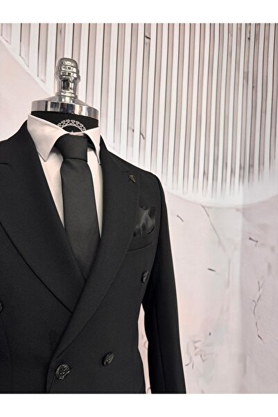 Dupont Kırlangıç Yaka Kruvaze Takım Elbise