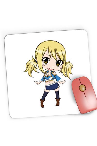 OEM Mousepad Gaming Fairy Tail Lucy Heartfilia Amelia Cartoon, 21x19 cm