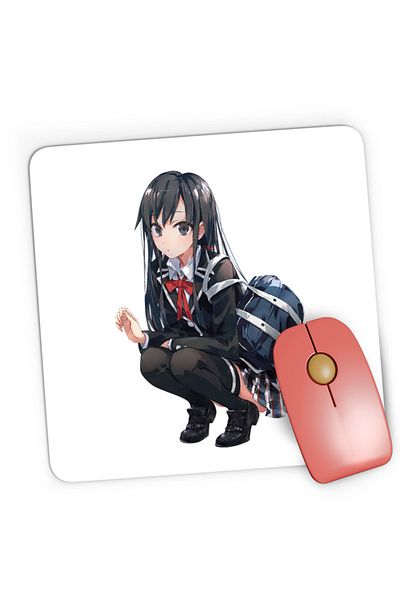 OEM Mousepad Gaming OreGairu Yukino Yukinoshita Snow Panda School Girl, 21x19 cm