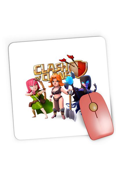 OEM Mousepad Gaming Clash of Clans Archer Mage Fighter Rage Supercell, 21x19 cm