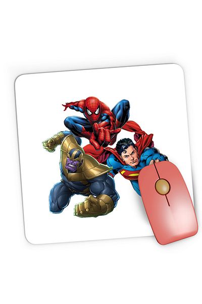 OEM Mousepad Gaming Thanos Superman Spiderman Hero Gems Avangers, 21x19 cm