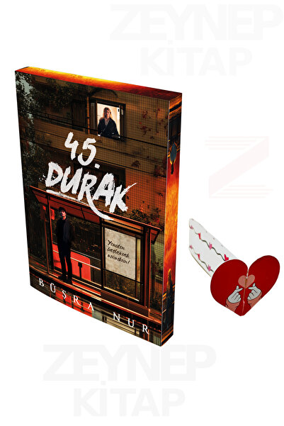 İndigo Kitap 45. Durak - Büşra Nur(KARTONKAPAPK) Özel Tasarım Kalp Ayraç Hedi...