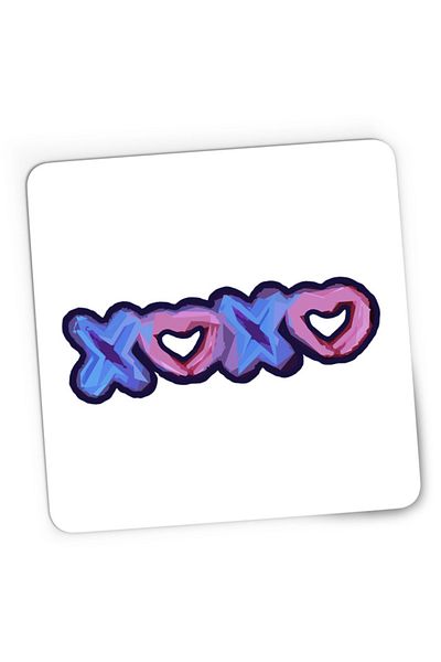 OEM Mousepad Gaming XOXO Logo Heart Abstract Minimalist Drama, 21x19 cm