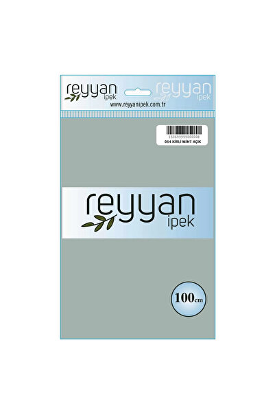 REYYAN İpek Düz Renk Yazma 100cm 054 Kirli Mint (Açık) Tekli Poşet Yazma