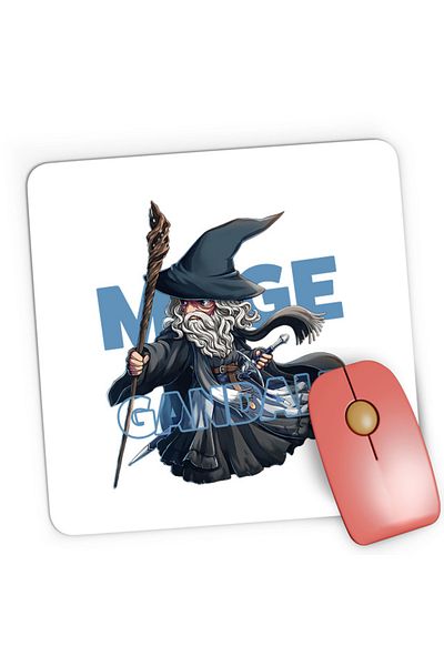 OEM Mousepad Gaming Lord of the Rings Mage Gandalf Chibi Cute Power, 21x19 cm