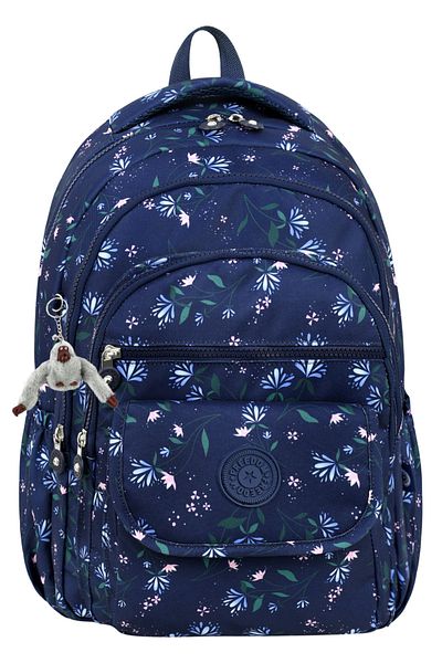 Çanta Trend Luxury Patterned High School and Middle School Backpack, Patterned Schoolbag, Monkey Keychain Gift