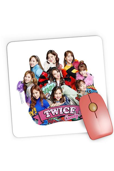 OEM Mousepad Gaming Twice K-Pop Idol Group Popular Music Korea, 21x19 cm