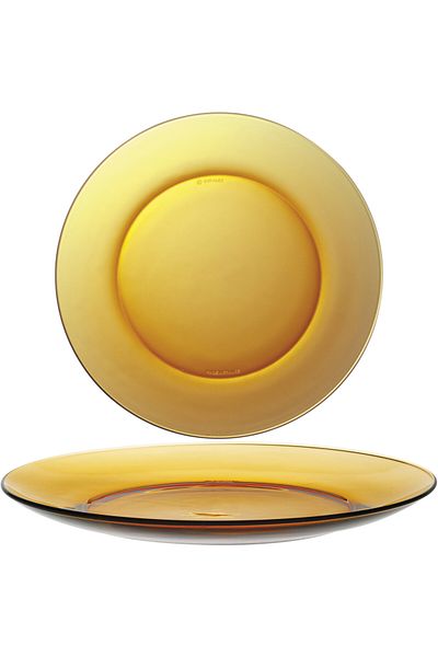 shumee Talerz deserowy Duralex LYS AMBER pomarańczowy śr. 190 mm - zestaw 6 szt.
