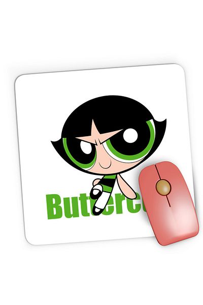 OEM Mousepad Gaming The Powerpuff Girls Buttercup Tomboy Strong, 21x19 cm