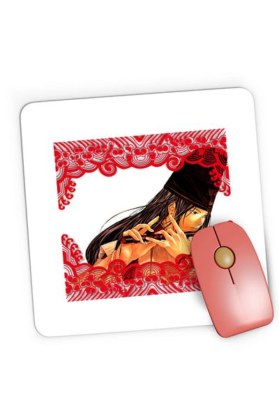OEM Mousepad Gaming Hikaru no Go Fujiwara no Sai Traditional Japanese Flute, 21x19 cm