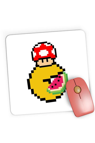 OEM Mousepad Gaming Pac Man Mario Minecraft Watermalon Slice, 21x19 cm
