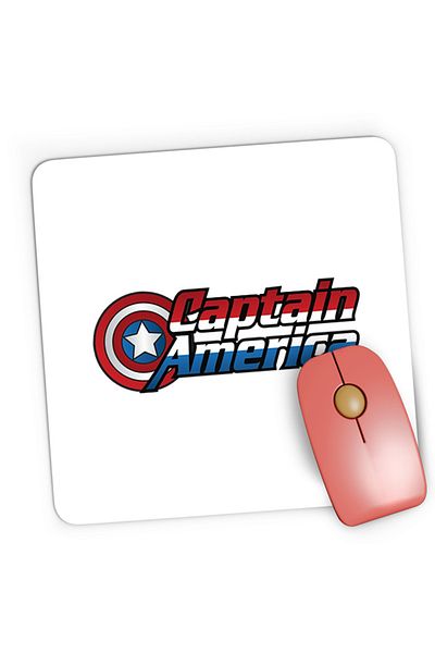 OEM Mousepad Gaming Captain America Logo Marvel Super Powers Hero Kids, 21x19 cm