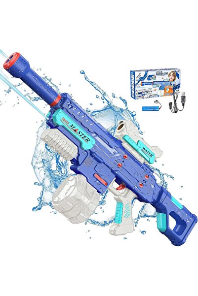 MUBX Otomatik Atış Yapan Su Tabancası Mega Boy Pilli Bataryalı Su Tabancası