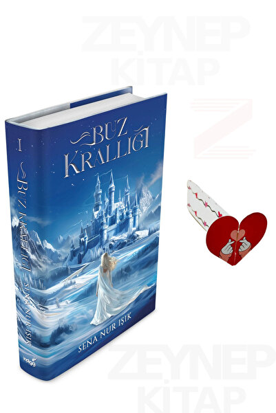 İndigo Kitap Buz Krallığı 1 - Sena Nur Işık(CİLTLİ) Özel Tasarım Kalp Ayraç H...
