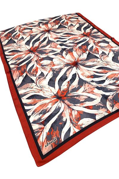 Ebruli Patterned Jan Jan 0359 Red Shawl