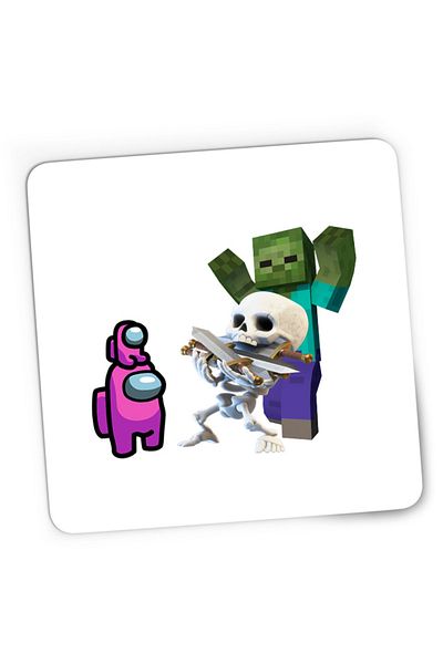 OEM Mousepad Gaming Clash Royale Minecraft Scared Skeleton Event Among Us Crew, 21x19 cm