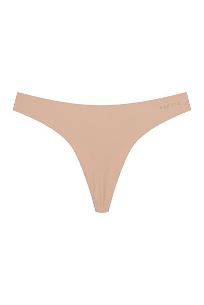 ESOTIQ Women's Brazilian Thong Panties Laser Cut Bonded Invisible Briefs with Logo | Bobby