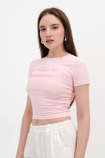 Addax Τυπωμένο Crop T-shirt P1795