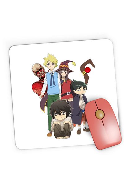 OEM Mousepad Gaming Muhyo Roji Taro AOT Collosal Titan Konosuba Megumi Death Note, 21x19 cm
