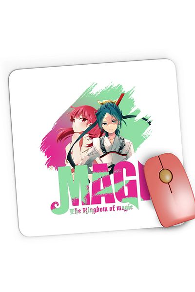 OEM Mousepad Gaming Magi The Labyrinth of Magic Morgiana Hakuryuu Logo Brush, 21x19 cm