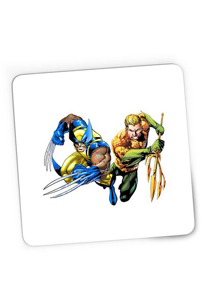OEM Mousepad Gaming Aquaman Wolverine Superhero Super Powers Wolf Cartoons DC, 21x19 cm